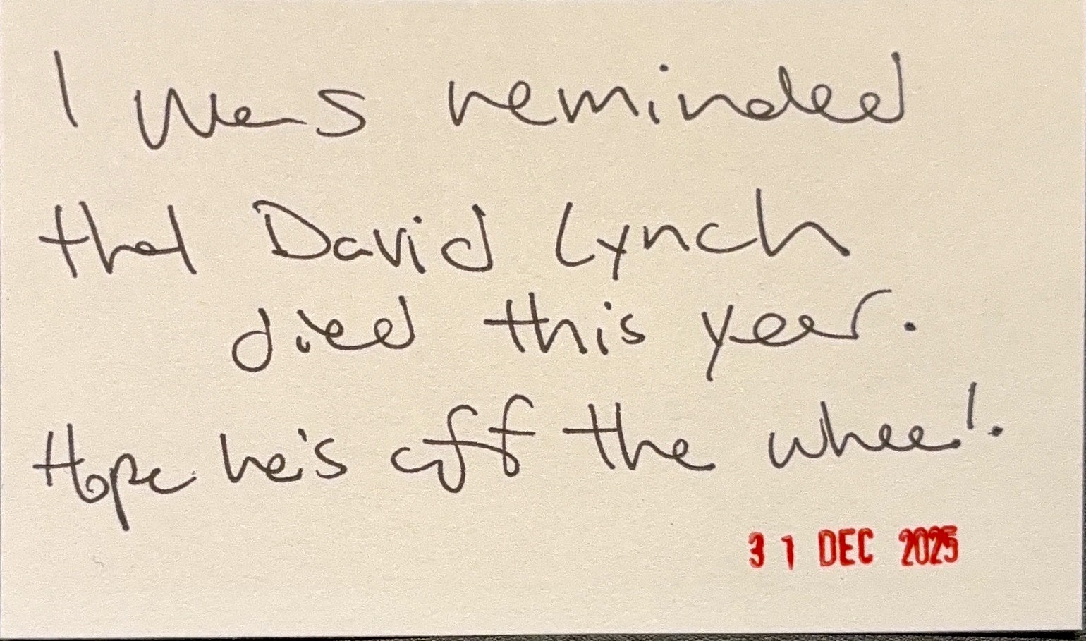 Haiku for December 31, 2025